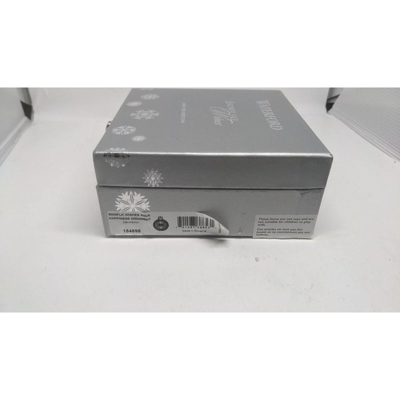 Waterford 2018 Snowflake Wishes Aqua Ornament New - Picture 5 of 12